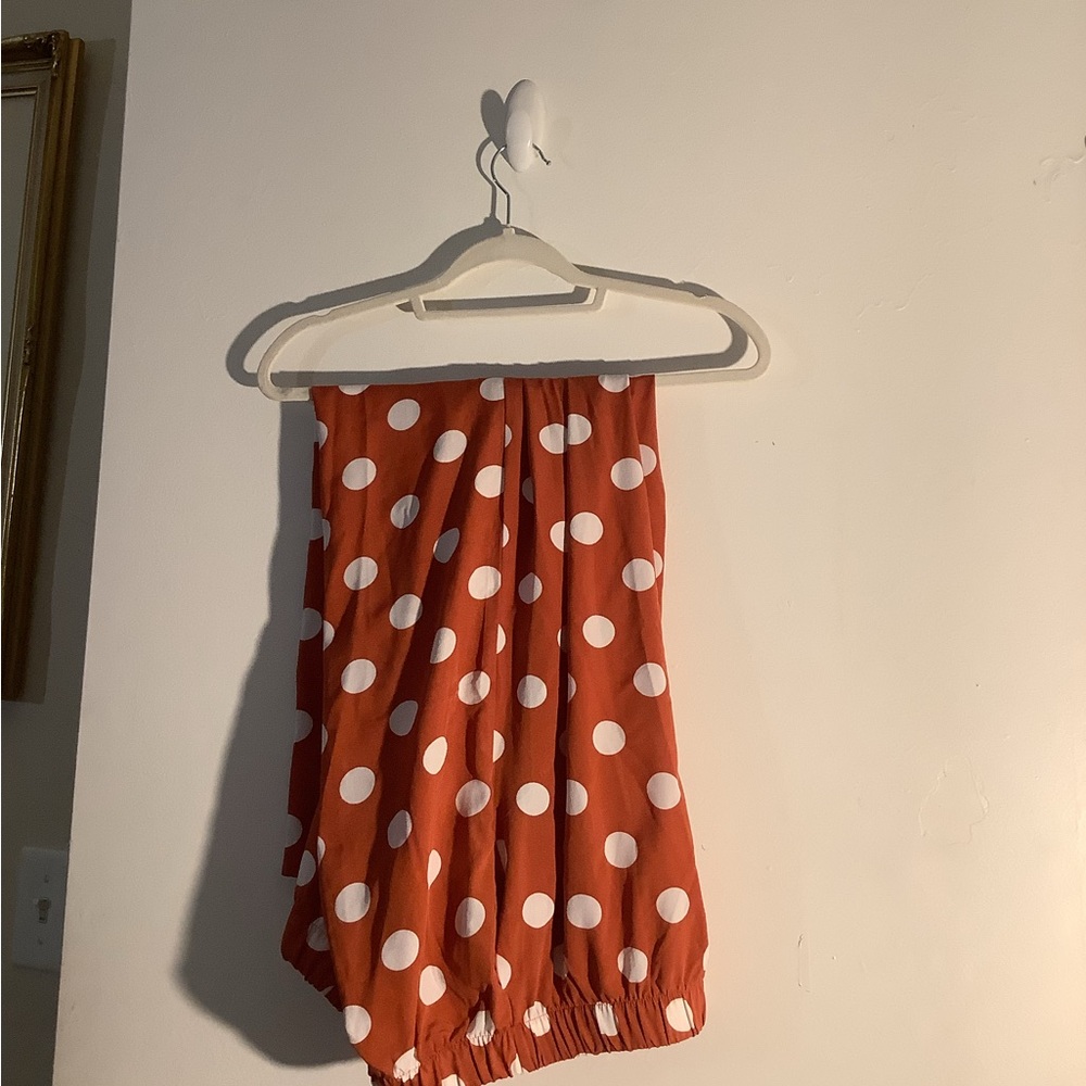 #27 Two piece polka dot, red and white set , Size XL (very soft)